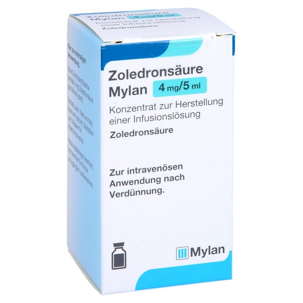 ZOLEDRONSÄURE Mylan 4 mg/5 ml Konz.z.Her.e.Inf.-L. 1 St