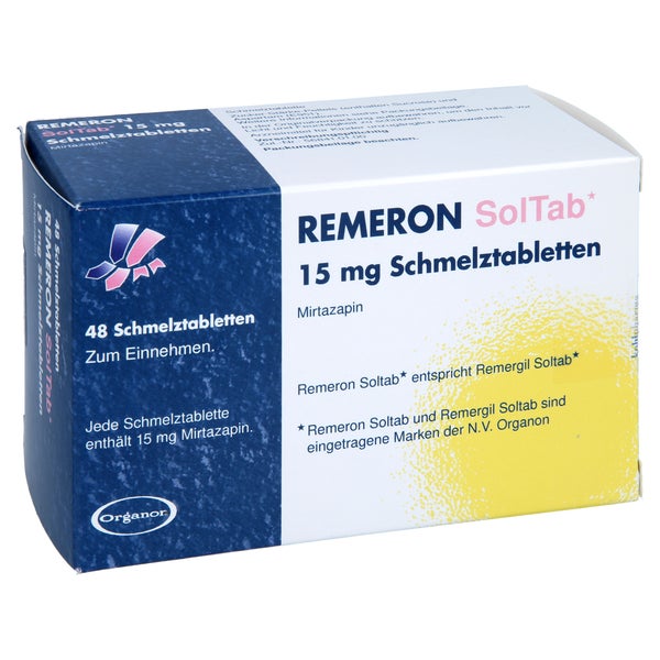 Remeron Soltab 15 mg Schmelztabletten 48 St