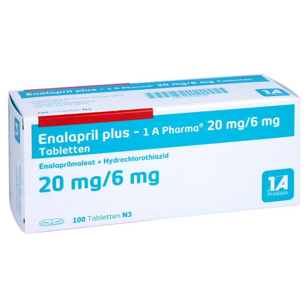 ENALAPRIL plus-1A Pharma 20/6 mg Tabletten 100 St
