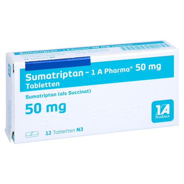 Sumatriptan-1a Pharma 50 mg Tabletten 12 St