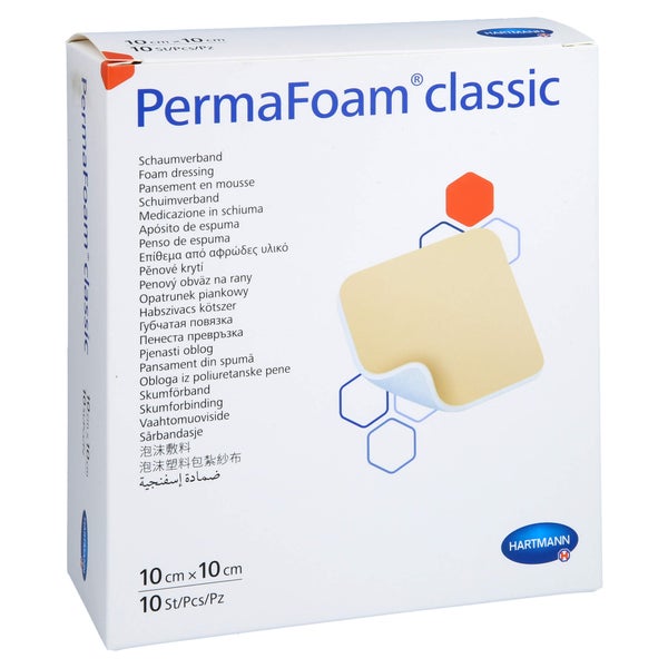 Permafoam Schaumverband 10x10 cm 10 St