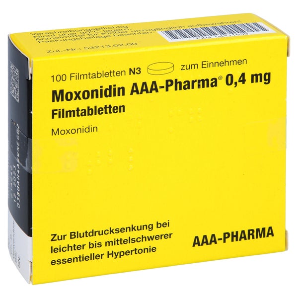 MOXONIDIN AAA-Pharma 0,4 mg Filmtabletten 100 St