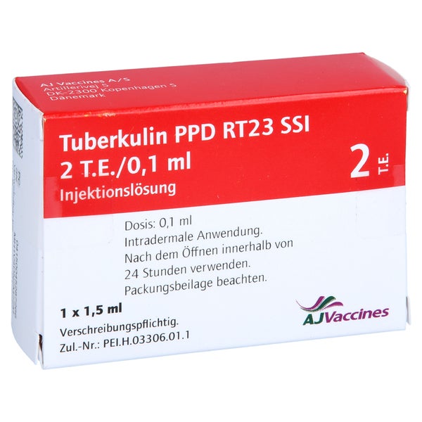 TUBERKULIN PPD RT23 AJV 2 T.E./0,1 ml Inj.-Lsg. 1,5 ml