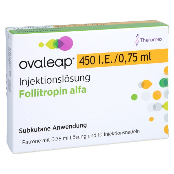 OVALEAP 450 I.E./0,75 ml Zyl.Amp.+ 10 Pen Inj.Nad. 1 St