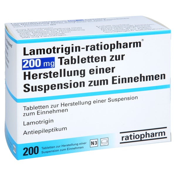 LAMOTRIGIN-ratiopharm 200 mg Tbl.z.H.e.Sus.z.Einn. 200 St
