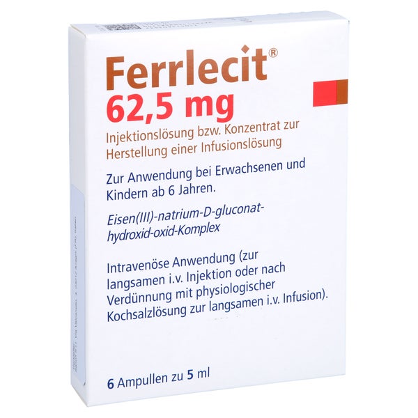Ferrlecit 62,5 mg Inj.Lsg.bzw.Konz.Her.I 6X5 ml
