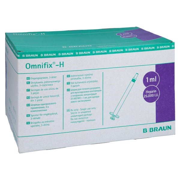 Omnifix Heparinspr.1 ml 25.000 I.E. late 100X1 ml