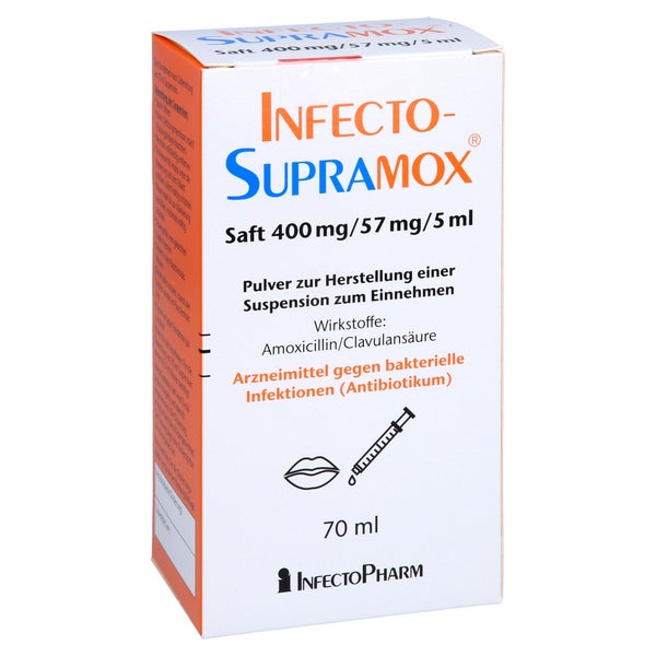 Infectosupramox 400/57mg/5ml Saft 70 ml