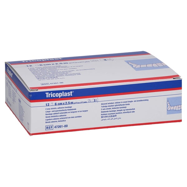 Tricoplast Pflasterbinde 6 cmx2,5 m 4726 12 St