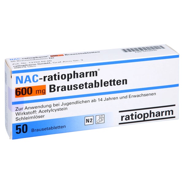 Nac-ratiopharm 600 mg Brausetabletten 50 St