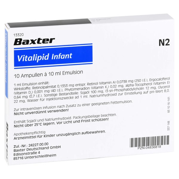 Vitalipid Infant Emulsion zur Infusion A 10X10 ml