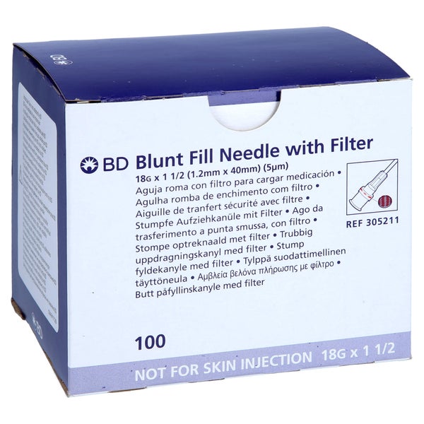 BD Aufziehkanüle M.filter 18 Gx1 1/2 1,2 100 St