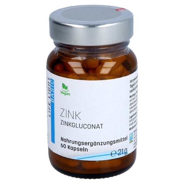 ZINK 15 mg Gluconat Kapseln 60 St