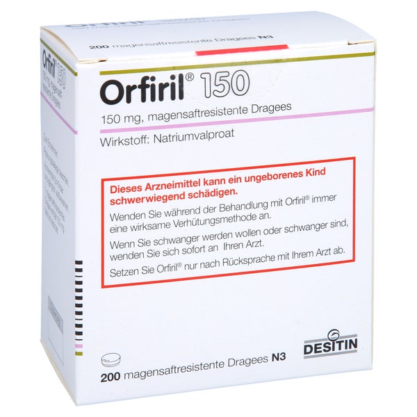 Orfiril 150 Magensaftresistente Dragees 200 St