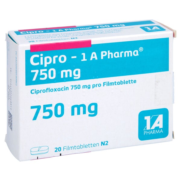 Cipro-1a Pharma 750 mg Filmtabletten 20 St