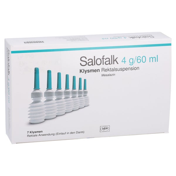 SALOFALK 4 g/60 ml Klysmen Rektalsuspension 7 St