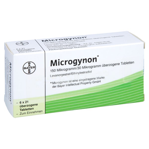 Microgynon 21 Überzogene Tabletten 6X21 St