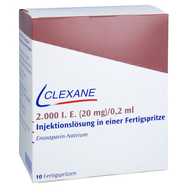 CLEXANE 2.000 I.E. 20mg/0,2ml ILO F.Sp.+Sich-Sys. 10 St