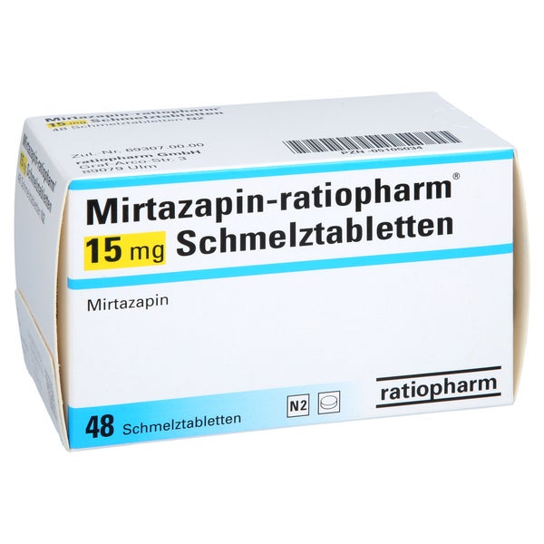 MIRTAZAPIN-ratiopharm 15 mg Schmelztabletten 48 St