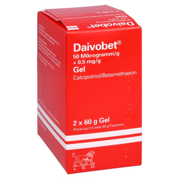 Daivobet 50 Mikrogramm/g + 0,5 mg/g Gel 2X60 g