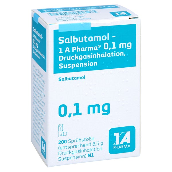 SALBUTAMOL-1A Ph.0,1 mg Druckgasinh.200 Hub 200 Sp