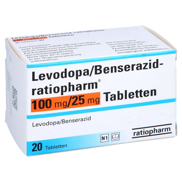 LEVODOPA/Benserazid-ratiopharm 100 mg/25 mg Tabl. 20 St