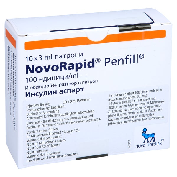 NOVORAPID Penfill 100 E/ml Inj.-Lsg.i.e.Patrone 10X3 ml
