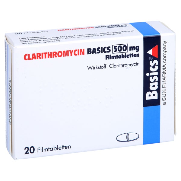 CLARITHROMYCIN BASICS 500 mg Filmtabletten 20 St