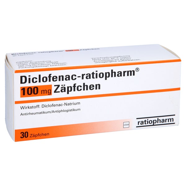 Diclofenac-ratiopharm 100 mg Zäpfchen 30 St