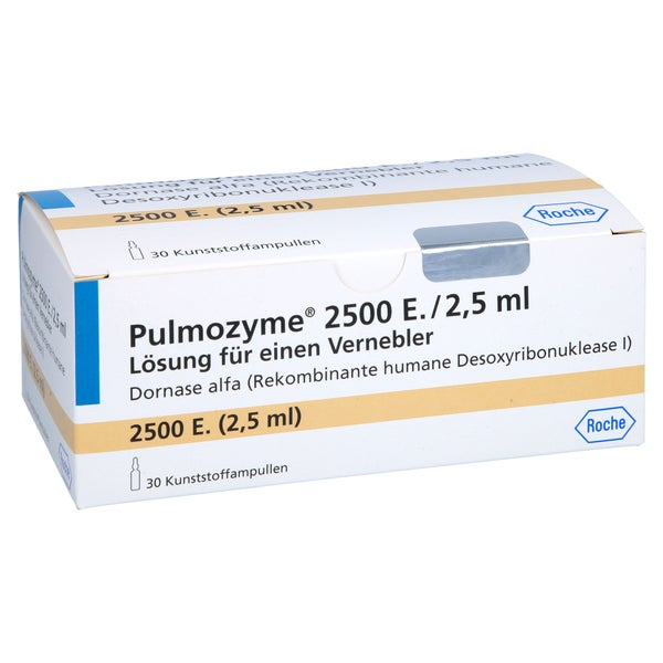 PULMOZYME 2.500 E./2,5 ml Lsg.f.Verneb.Kunsts.Amp. 30 St