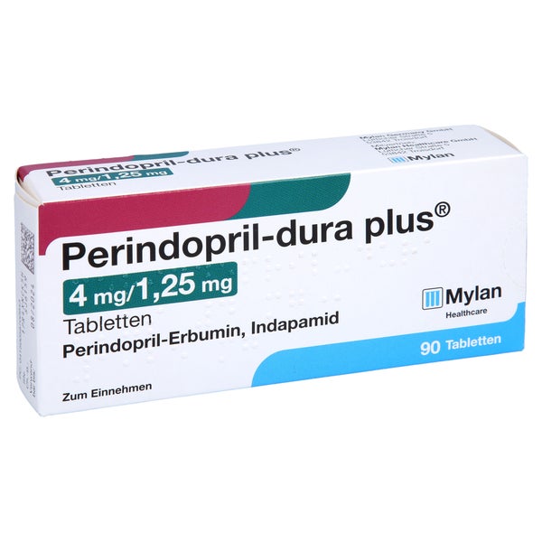 PERINDOPRIL dura plus 4mg/1,25mg Tabletten 90 St