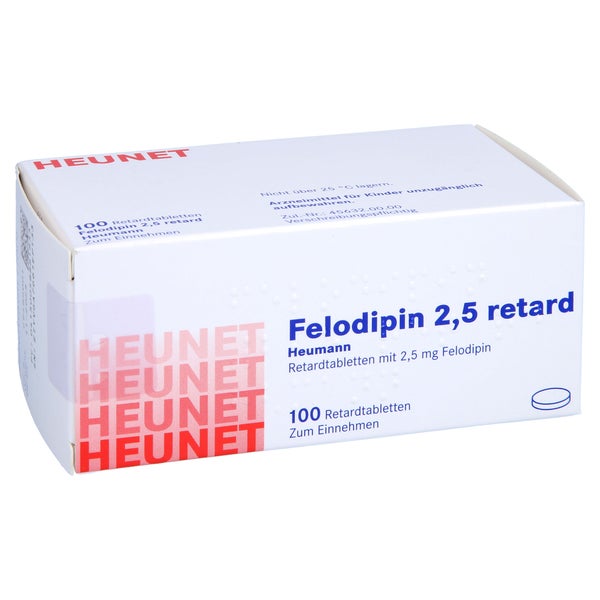 FELODIPIN 2,5 mg retard Heumann Tabl.Heunet 100 St