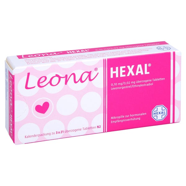 Leona Hexal 0,10 mg/0,02 mg überz.Tabl. 3X21 St