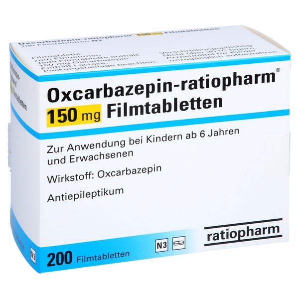 OXCARBAZEPIN-ratiopharm 150 mg Filmtabletten 200 St