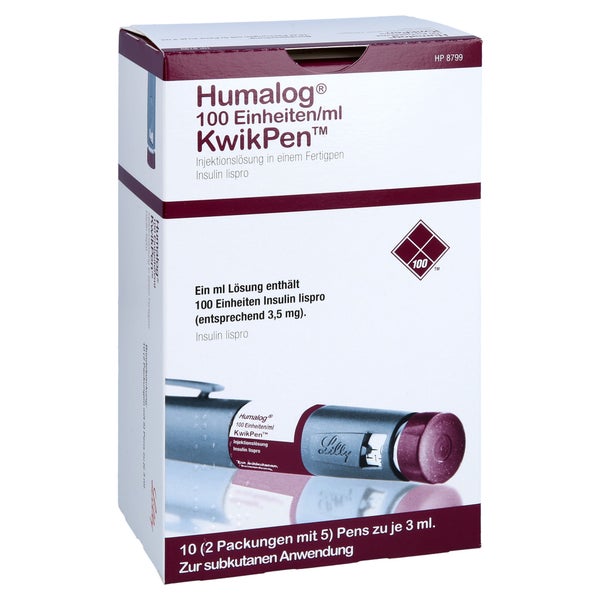 HUMALOG 100 E/ml KwikPen Injektionslösung 10 St