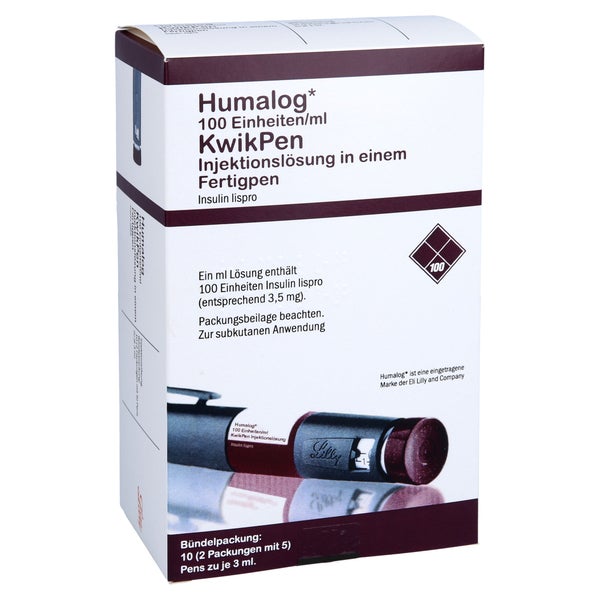 HUMALOG 100 E/ml KwikPen Injektionslösung 10 St