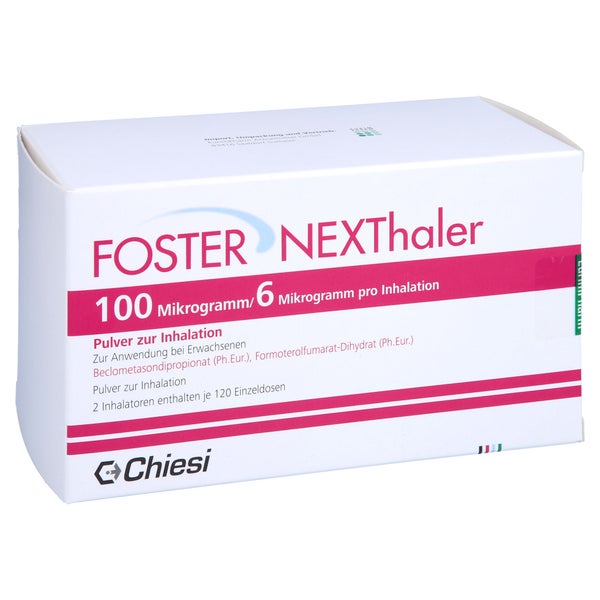 FOSTER NEXThaler 100/6 µg 120 ED Inhalationspulver 2 St