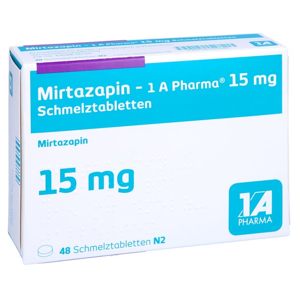 MIRTAZAPIN-1A Pharma 15 mg Schmelztabletten 48 St