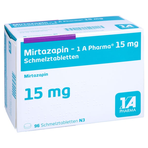 MIRTAZAPIN-1A Pharma 15 mg Schmelztabletten 96 St