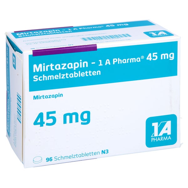 MIRTAZAPIN-1A Pharma 45 mg Schmelztabletten 96 St
