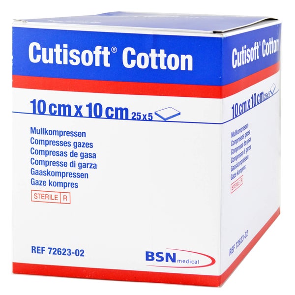 Cutisoft Cotton Kompr.10x10 cm 8fach 25X5 St