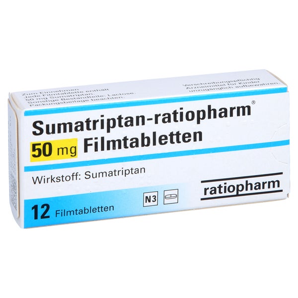 SUMATRIPTAN-ratiopharm 50 mg Filmtabletten 12 St