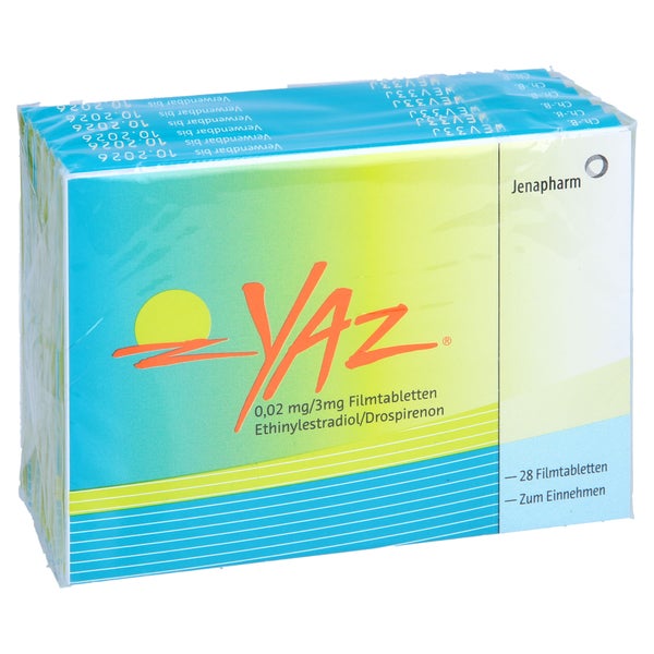 YAZ 0,02 mg/3 mg Filmtabletten 24+4 6X28 St