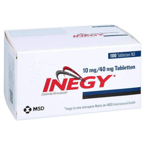 Inegy 10 Mg/40 mg Tabletten 100 St