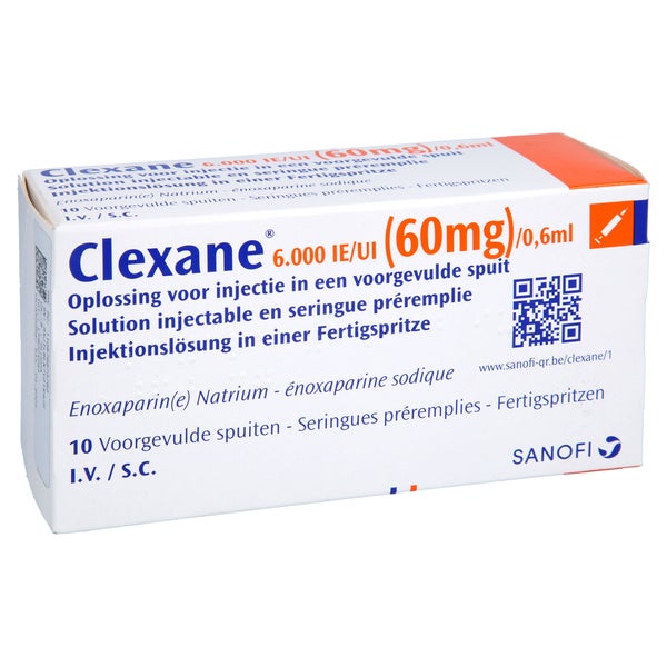 CLEXANE 6.000 I.E. 60mg/0,6ml Inj.-Lsg.i.e.F.-Sp. 10 St