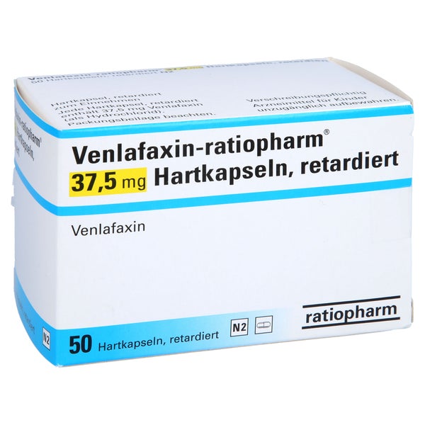 VENLAFAXIN-ratiopharm 37,5 mg Hartkaps.retard. 50 St