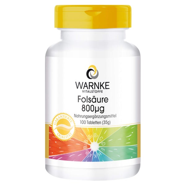Folsäure 800 Microgramm Tabletten 100 St