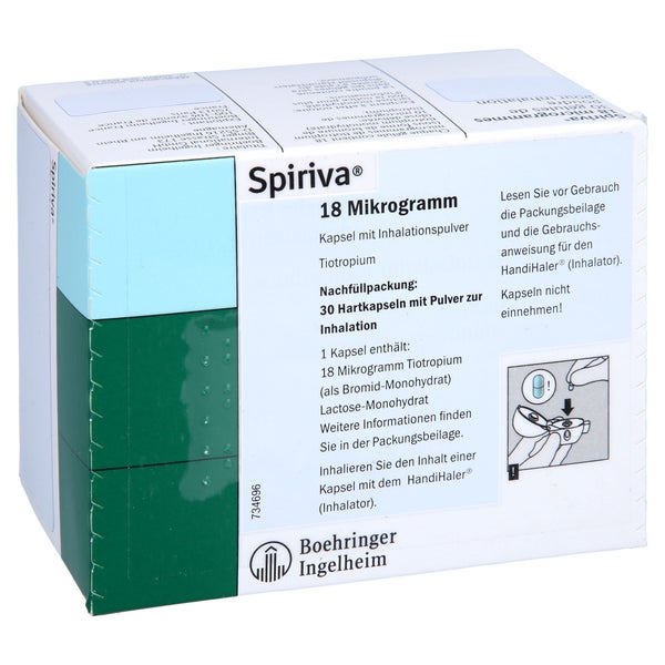 SPIRIVA 18 µg Hartkaps.m.Plv.f.HandiHaler Nachfüll 30 St