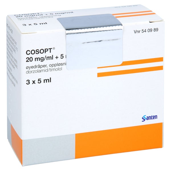 Cosopt 20 Mg/ml + 5 mg/ml Augentropfen 3X5 ml