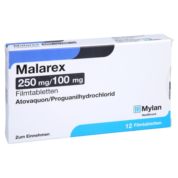 Malarex 250 Mg/100 mg Filmtabletten 12 St